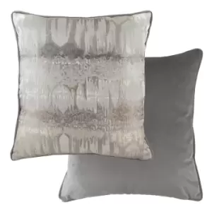 image of Inca Jacquard Cushion Steel Grey