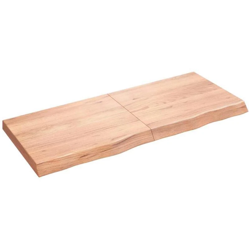 Image of Vidaxl Table Top Light Brown 120X50X(2-6) Cm Treated Solid Wood Oak, Brown 3156374