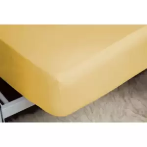 Image of Easy Care Fitted Sheet Double Saffron