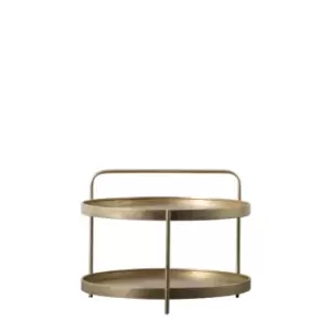 Image of Crossland Grove Malmo Coffee Table Gold 65 X 65 X 50Cm