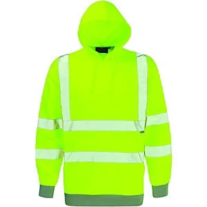 Image of Dickies High Visibility Hooded Sweatshirt Yellow Large