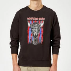 Image of American Gods Skull Flag Sweatshirt - Black