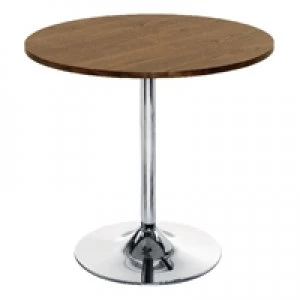 image of Arista Walnut and Chrome Small Bistro Trumpet Table KF838318