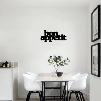 Image of Bon Appetit 2 - Black Decorative Metal Wall Accessory