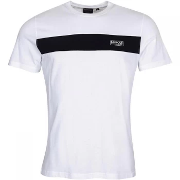 Image of Barbour International Accelerator Panel Tee - White WH11
