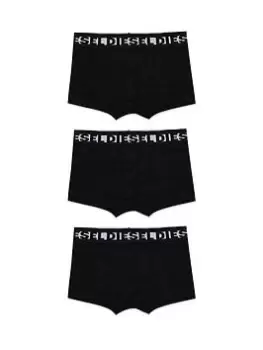 Image of Diesel Boys 3 Pack Logo Waistband Boxer Shorts - Black, Size Age: 10 Years