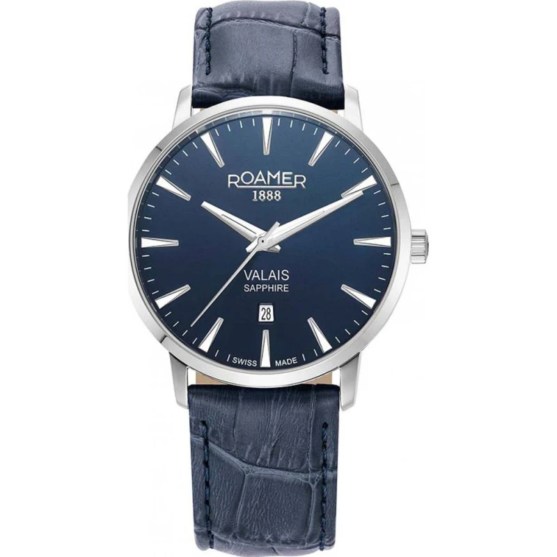 Image of Roamer 988833 41 45 05 Mens Valais (42mm) Blue Dial / Blue Watch
