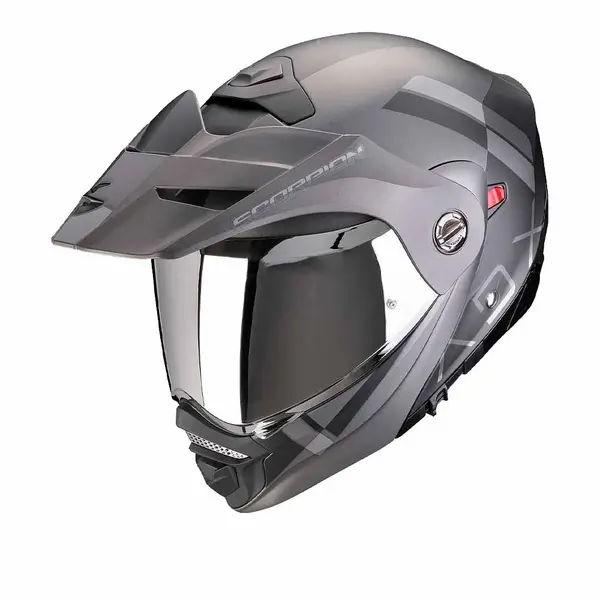 Image of Scorpion ADX-2 Galane Matt Black Silver Adventure Helmet Size 2XL