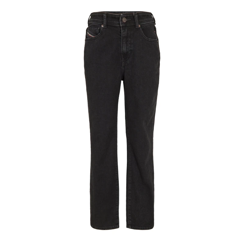Image of Diesel Womens Straight Leg Jeans Blk Gry Denim female 23 L30