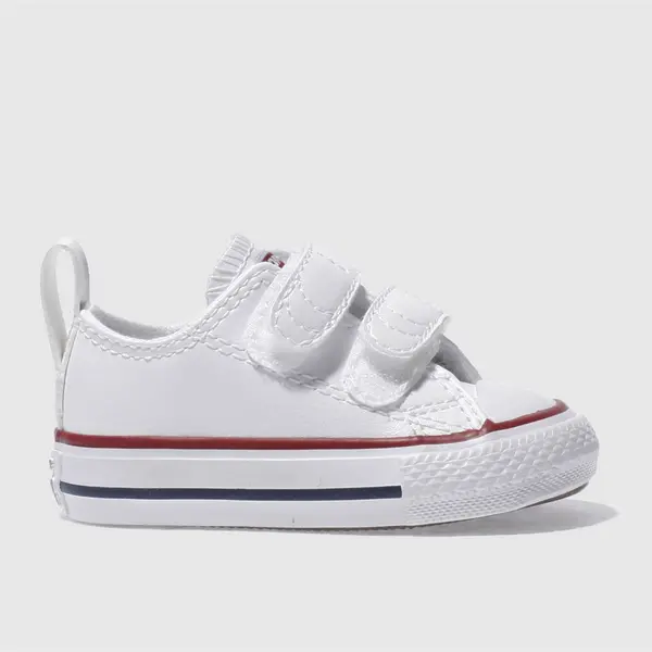 image of Converse white & red all star lo 2v Toddler trainers White / red UK 9 (EU 25)