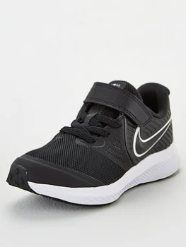 Image of Nike Childrens Star Runner 2 Trainers - Black/White, Size 10.5