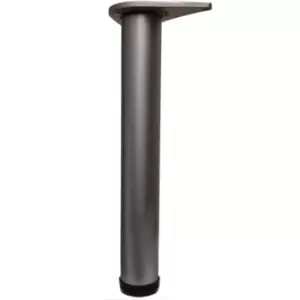 Image of GTV - Adjustable Breakfast Bar Worktop Support Table Leg 710mm - Colour Aluminium - Pack of 2