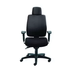 image of First Avior Elbrus High Back Operator Chair 650x678x678mm Black