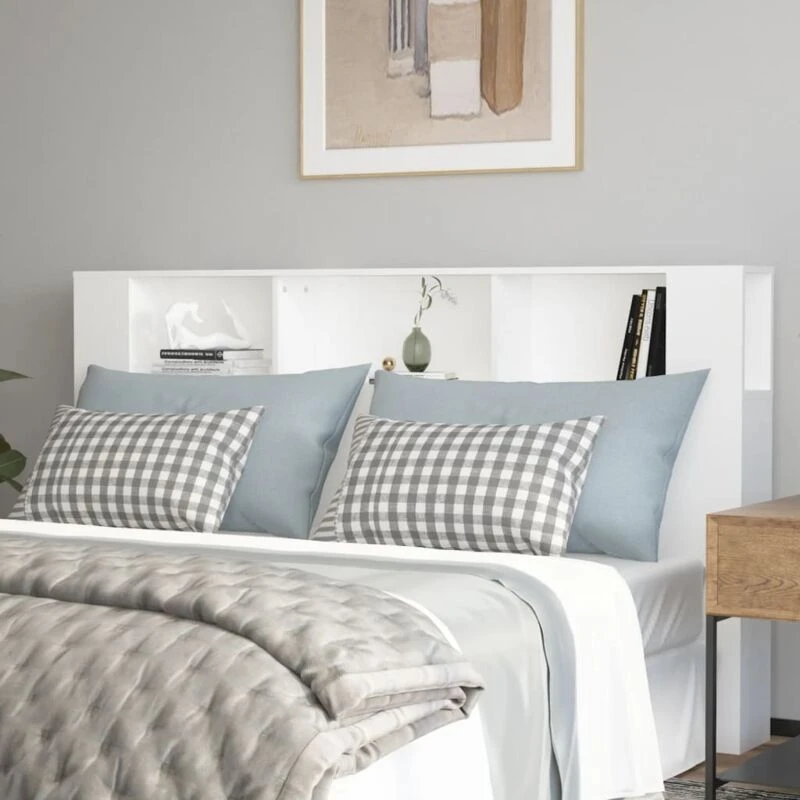 Image of VIDAXL Headboard Cabinet White 180x18.5x104.5cm Vidaxl 8720286967089