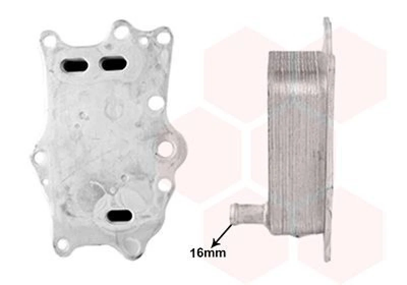 Image of VAN WEZEL Engine oil cooler VAN WEZEL 07003143