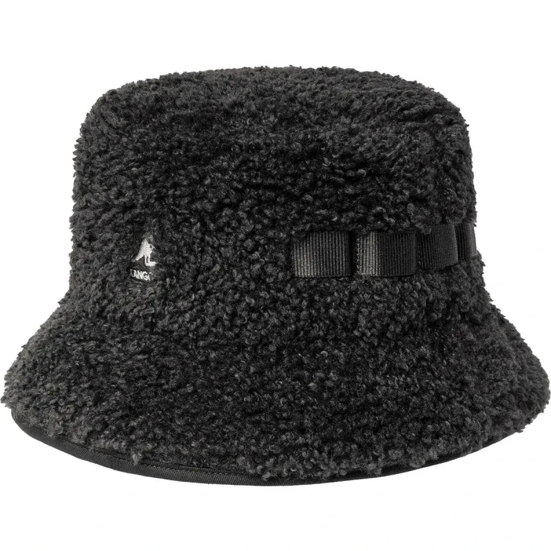 Image of Kangol Imitation sheepskin Utility Kangol bucket hat Noir Unisex L