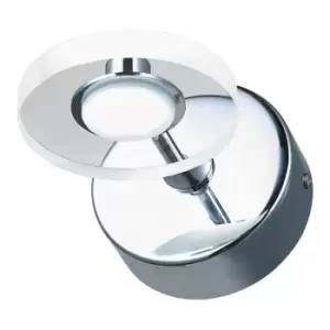 Image of Netlighting Modern LED Wall Lamp Chrome, Warm White 3000K 210lm