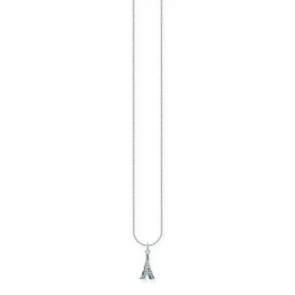 Image of Thomas Sabo Sterling Silver Basics White Zirconia Necklace KE2236-643-