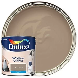 Image of Dulux Walls & Ceilings Brave Ground Matt Emulsion Paint 2.5L