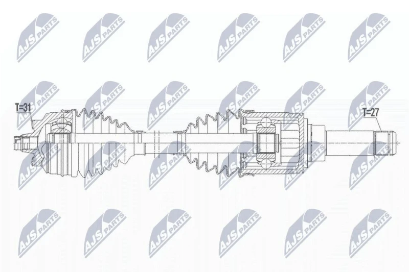 Image of NTY NPW-BM-165 Drive shaft Rear Axle Right Drive Shaft (13)