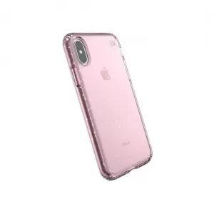 image of Speck Presidio Clear Plus Glitter Apple iPhone X XS Bella Pink Gold Gl