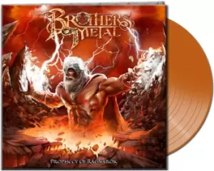 image of Brothers Of Metal Prophecy of Ragnarok LP orange