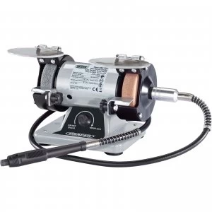 Image of Draper LD75 75mm Bench Grinder and 107 Piece Accessory Set 240v