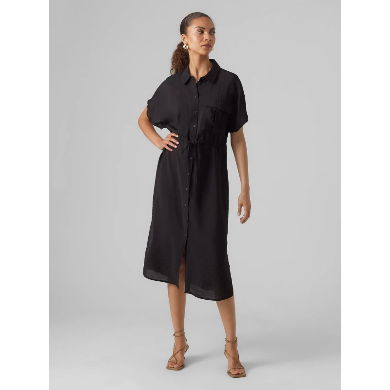 Image of Vero Moda Iris Shirt Dress - Black 8