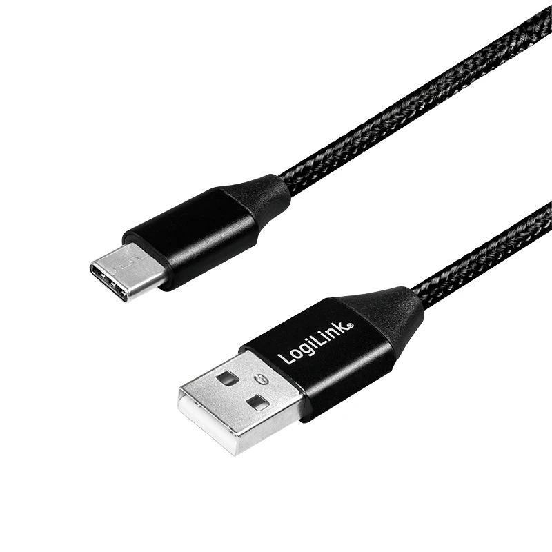 Image of LogiLink CU0140 USB cable USB 2.0 1m USB C USB A Black