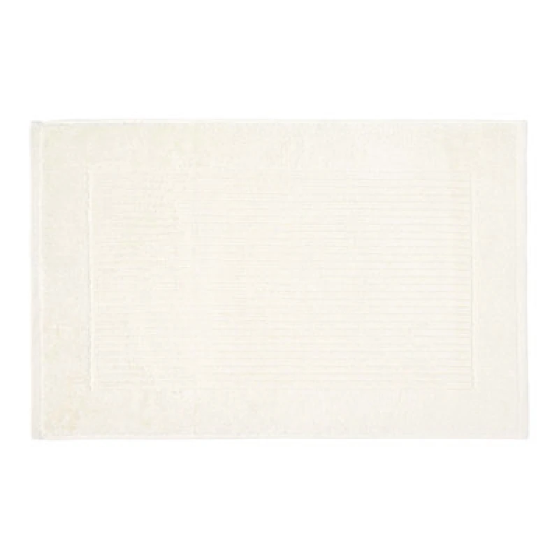 Image of Homescapes Imperial Plain Cotton Bath Mat Cream