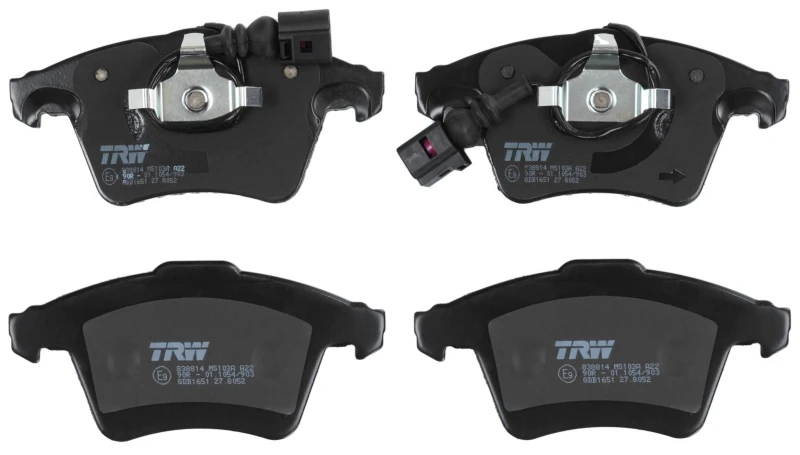 Image of TRW GDB1651 Brake pad set incl. wear warning contact Brake Pad Set,disc brake (402)