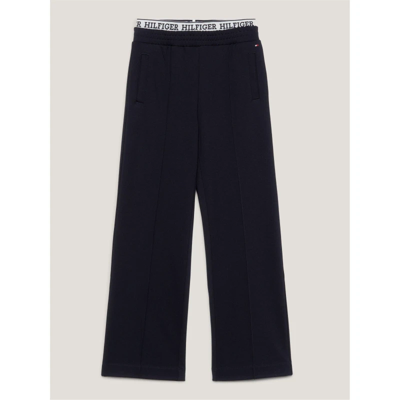 Image of Tommy Hilfiger Monotype Tape Wide Leg Sweatpants Junior - Blue Blue 6 - 7 Years