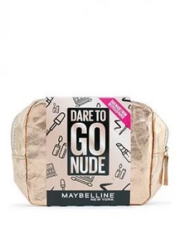 Image of Maybelline Maybelline Makeup Gift Set Dare To Go Nude Mascara, Eyeliner, Lipstick & Eyeshadow Palette Christmas Gift Set For Her