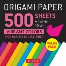 Image of Origami Paper 500 sheets Vibrant Colors 4 (10 cm)