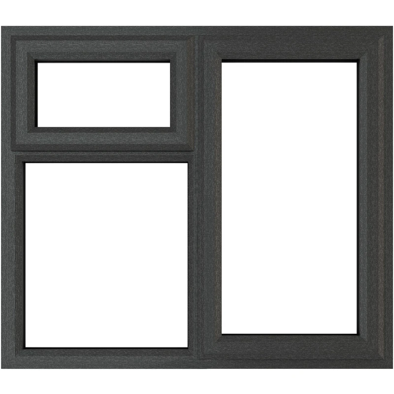 Image of Crystal Triple Glazed Window Grey/White Rh Top 1190 X 965Mm Clear 37GWTG1190965