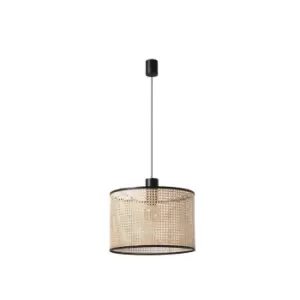 image of Mambo Black, Rattan Pendant Simple Lamp Ø450