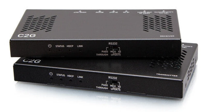 Image of C2G C2G HDMI HDBaseT + RS232 and IR over Cat Extender Box Transmitter to Box Receiver (18Gbps) - 4K 60Hz 30026