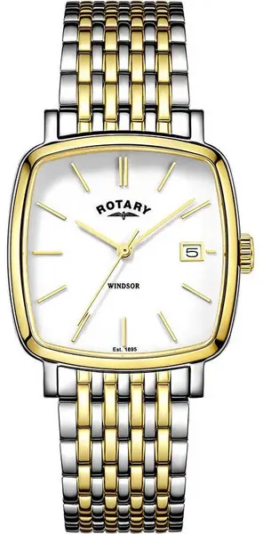 Image of Rotary Watch Windsor Cushion Mens - White RTY-570
