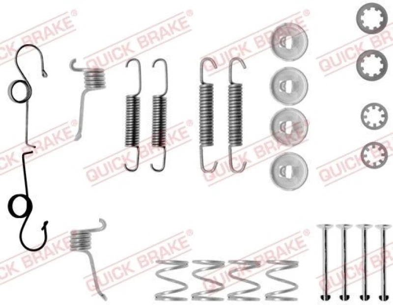 Image of QUICK BRAKE Brake shoe fitting kit QUICK BRAKE 105-0511