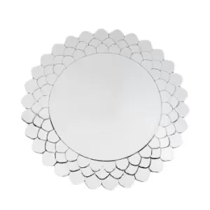 Image of Pacific Clear Layered Glass Round Wall Mirror