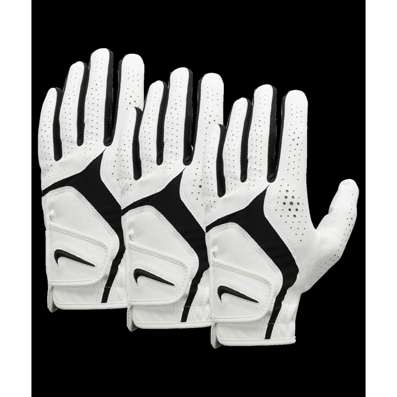 Image of Nike Dura Feel X Golf Glove (3 Pack) White/Black male Small