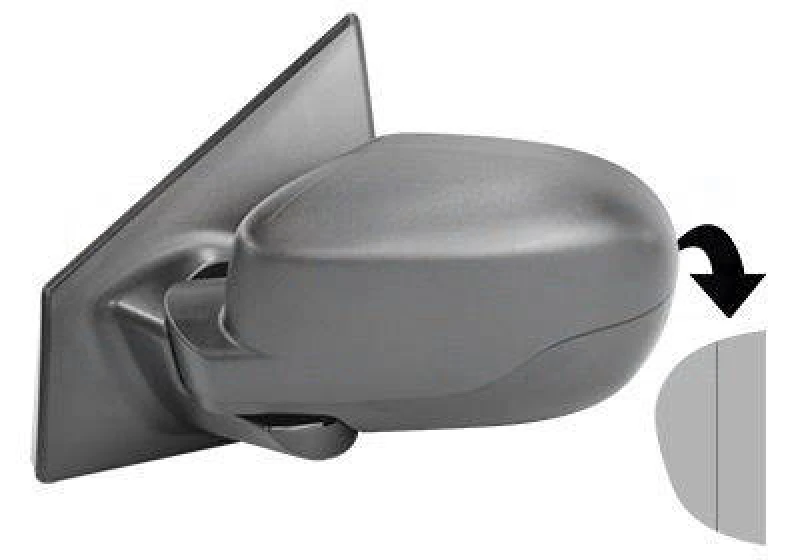 Image of VAN WEZEL 4333803 Wing mirror * HAGUS * Left, black, for manual mirror adjustment Outside Mirror (50)