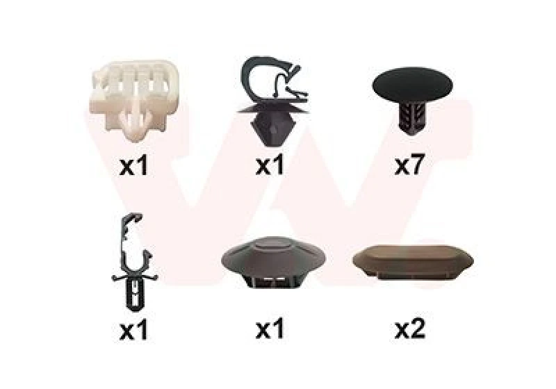 Image of VAN WEZEL Mounting Kit, bonnet VAN WEZEL 1528797