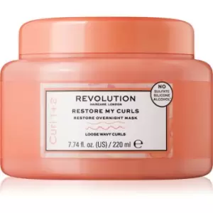 image of Revolution Haircare My Curls 1+2 Restore My Curls Night Regenerating Mask For Wavy Hair 220 ml