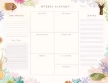 Image of Art of Nature: Under the Sea Weekly Planner Notepad
