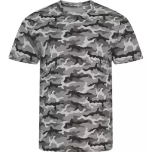 image of AWDis Mens Camouflage T-Shirt (S) (Grey Camo)