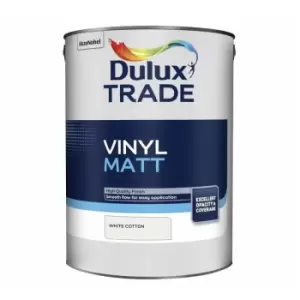 Image of Dulux Trade Vinyl Matt - White Cotton - 5L - White Cotton