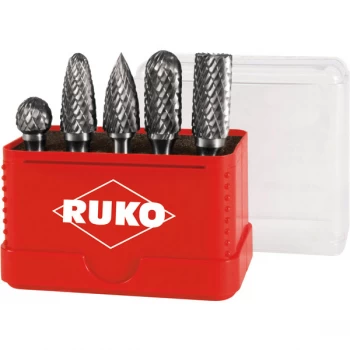Image of RUKO 116005 Tungsten Carbide Rotary Burrs - 5 Piece Set