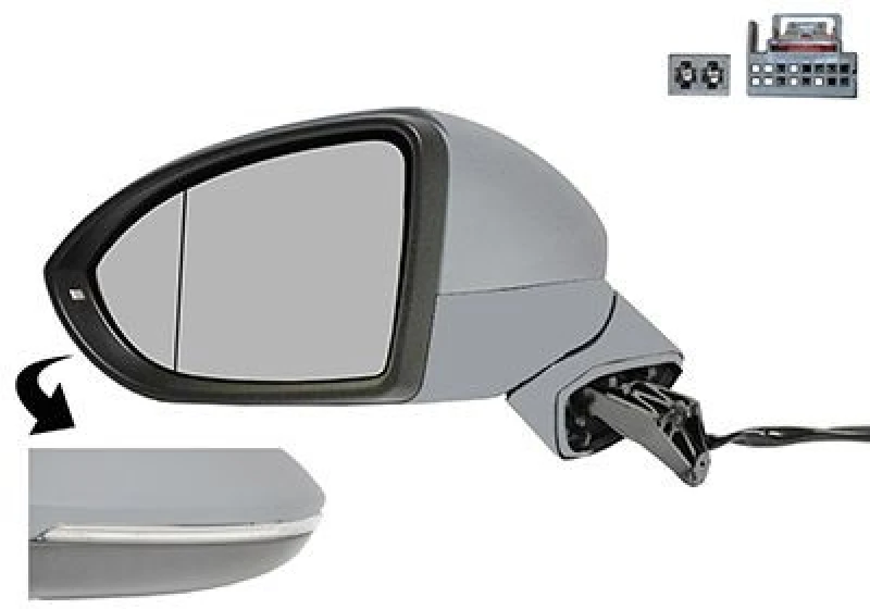 Image of VAN WEZEL Wing mirror VAN WEZEL 5769823