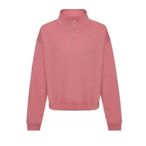 image of Awdis Womens/Ladies Cropped Sweatshirt (M) (Dusty Rose)